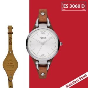 RELOJ  DE DAMA ACERO INOXIDABLE MARCA FOSSIL EXTENSIBLE DE COLO RMIEL   INCLUYE ESTUCHE ORIGINAL